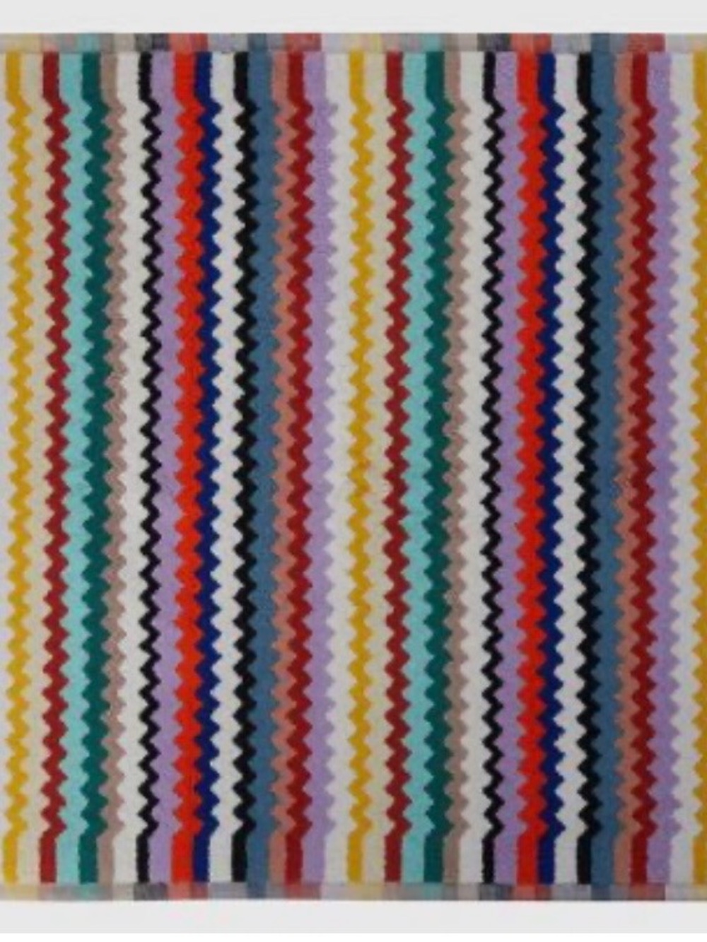 Missoni Multicolor Zigzag Stripe Accent Pillow — Red, Blue, Yellow, Green